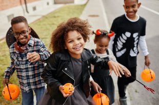 Carefree Children on Halloween