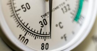 Close up of temperature gauges