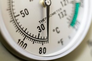 Close up of temperature gauges