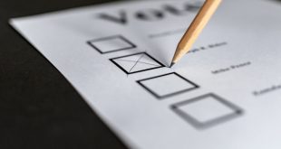 Pencil checking box on voting ballot