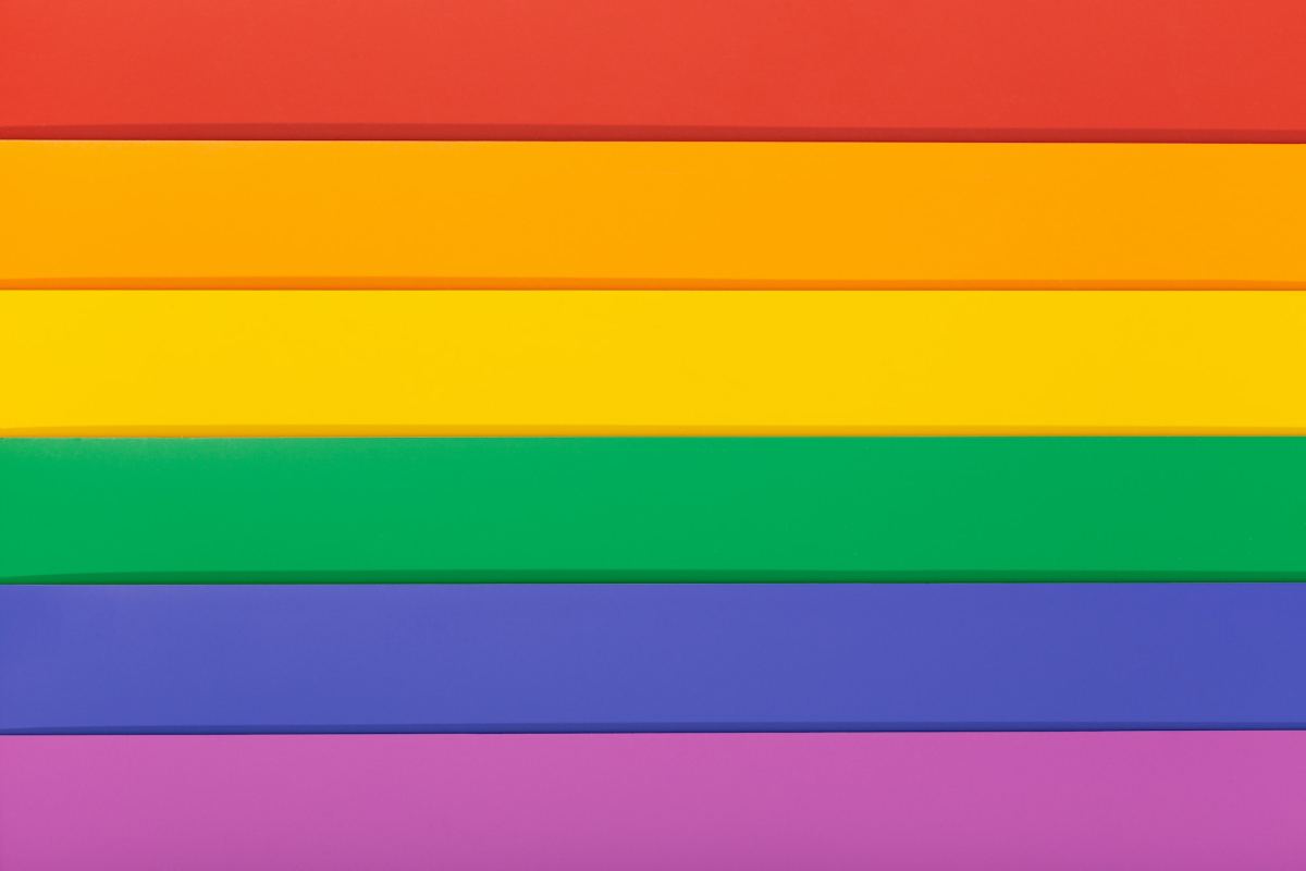 Rainbow flag background, commonly known as the gay pride flag or LGBTQ pride flag