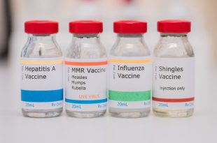 Mmr vaccine, influenza vaccine, shingles vaccine, hepatitis a, vaccination concept