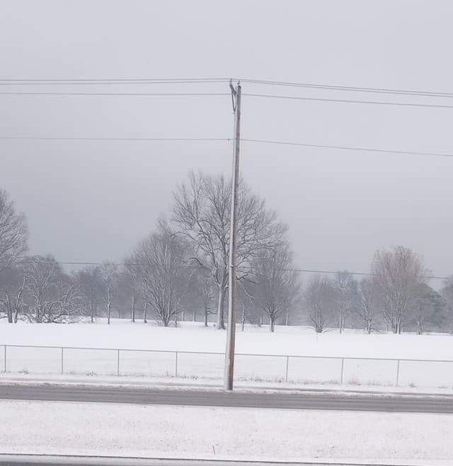 snow at stockton golf course 1 12 23