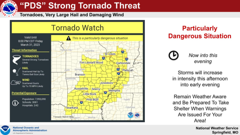 national weather service tornado watch update 3 31 23