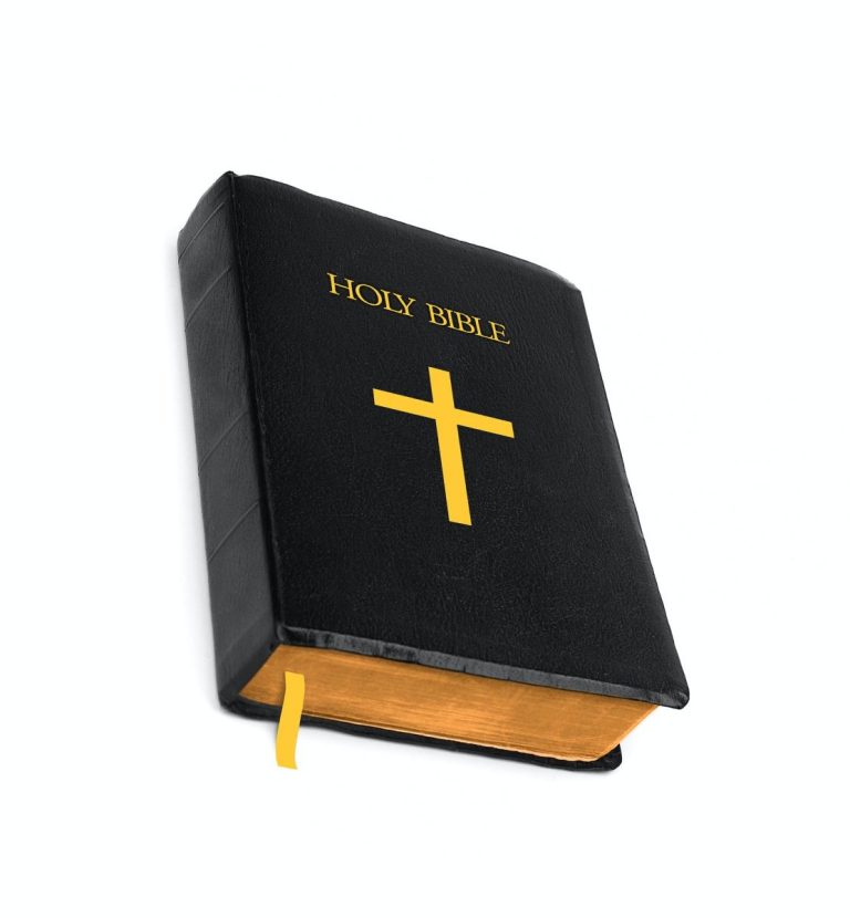 bible on white background