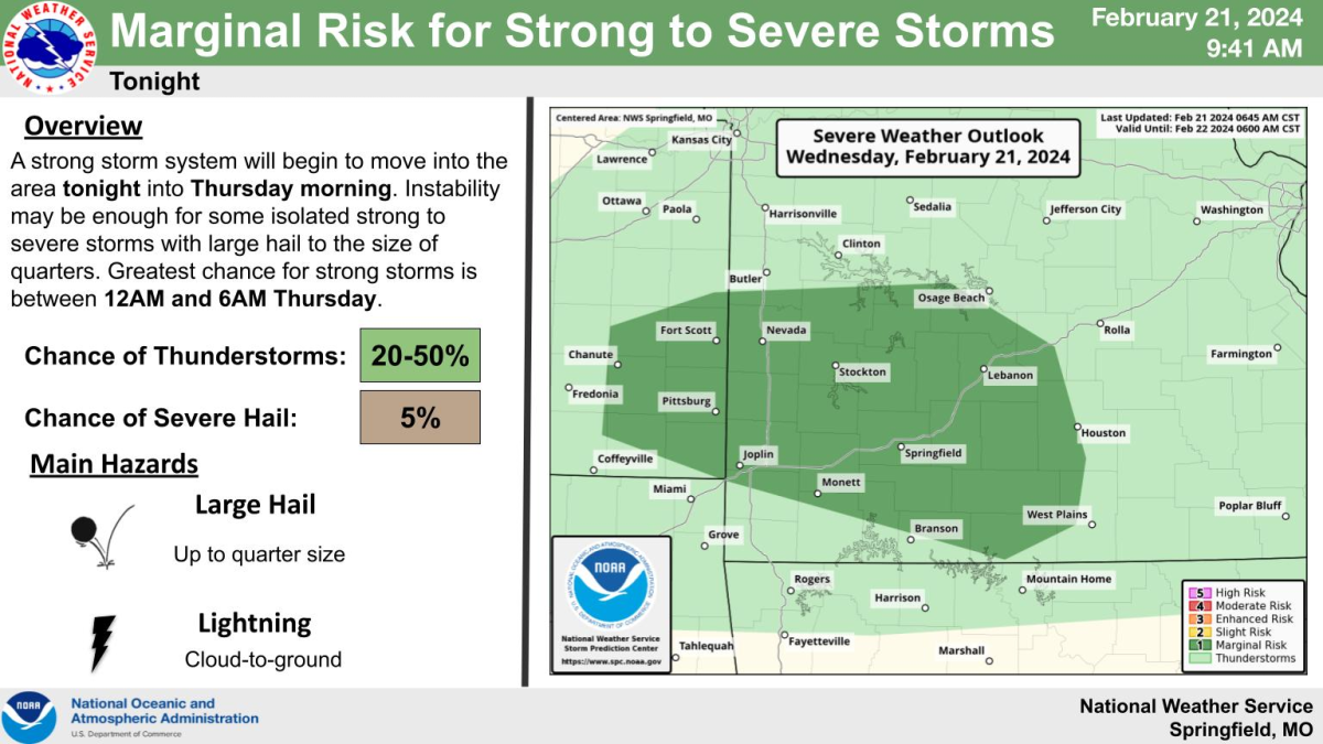 national weather service severe weather graphic 2 21 24