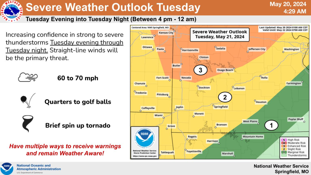 national weather service severe weather graphic 5 20 24