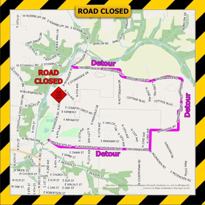 water main break detour