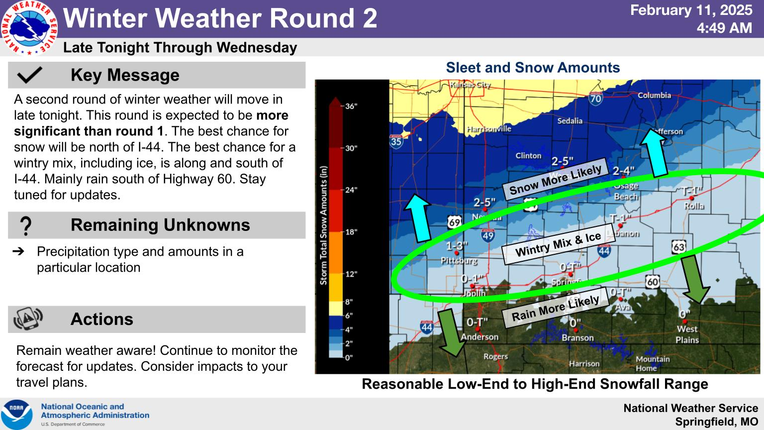 national weather service winter weather graphic 2 11 25