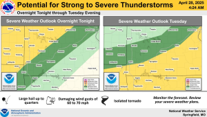 national weather service severe weather graphic 4 28 25