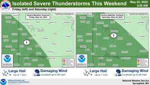 national weather service severe weather graphic 5 22 25