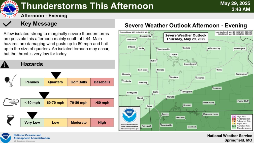 national weather service severe weather graphic 5 29 25