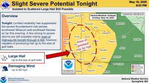 slight severe potential tonight
