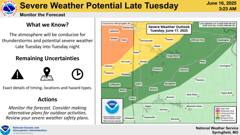 national weather service severe weather graphic 6 16 25