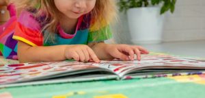 child reading a book