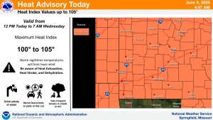 heat advisory 6 9