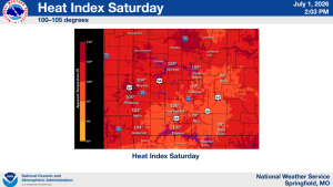 Saturday 7/4 Heat Index